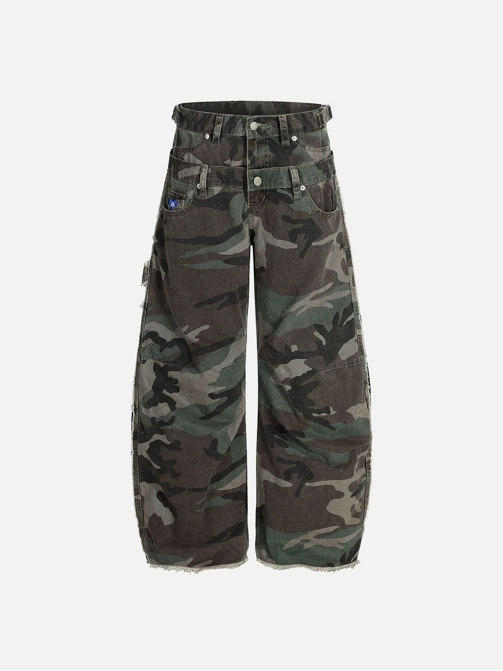 Aelfric Eden Camo Wide-Leg Utility Pants - Green Camouflage size 34 NWT
